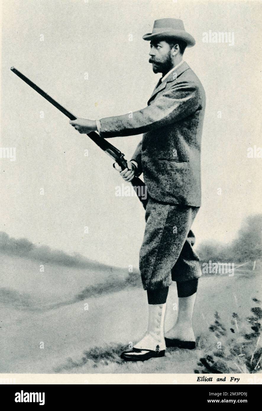 Prince of Wales later King V (1865 1936), with his gun, one of