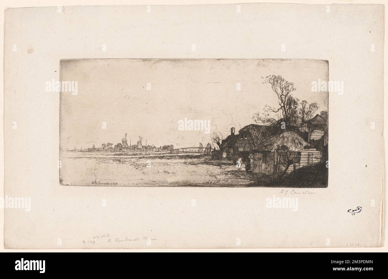 A Rembrandt farm , Farms. Sir David Young Cameron (18651945). Prints