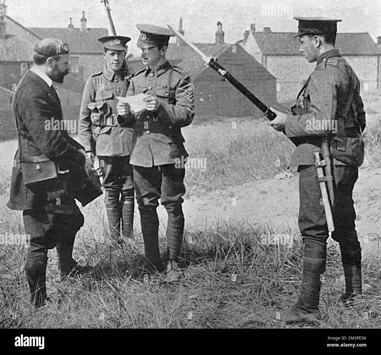 Foreign photographer detained on English Coast, WW1 Stock Photo