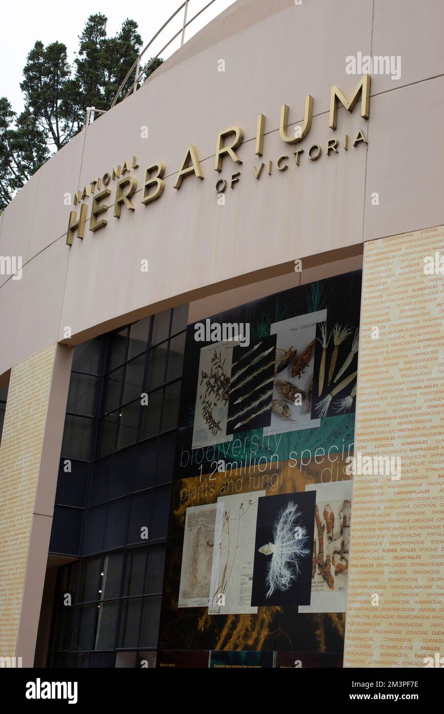 The National Herbarium Museum of Victoria at The Royal Botanical Gardens at Melbourne, Victoria, Australia Stock Photo