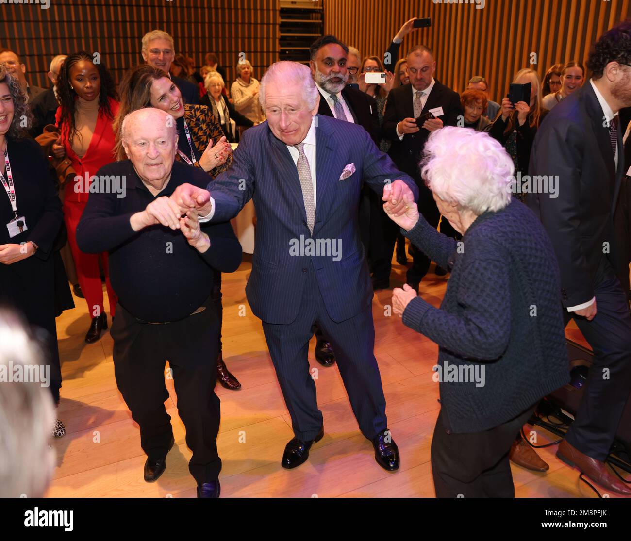 King Charles III during a visit to the JW3 Jewish community centre in London as the Jewish community prepares to celebrate Chanukah. Picture date: Friday December 16, 2022. Stock Photo