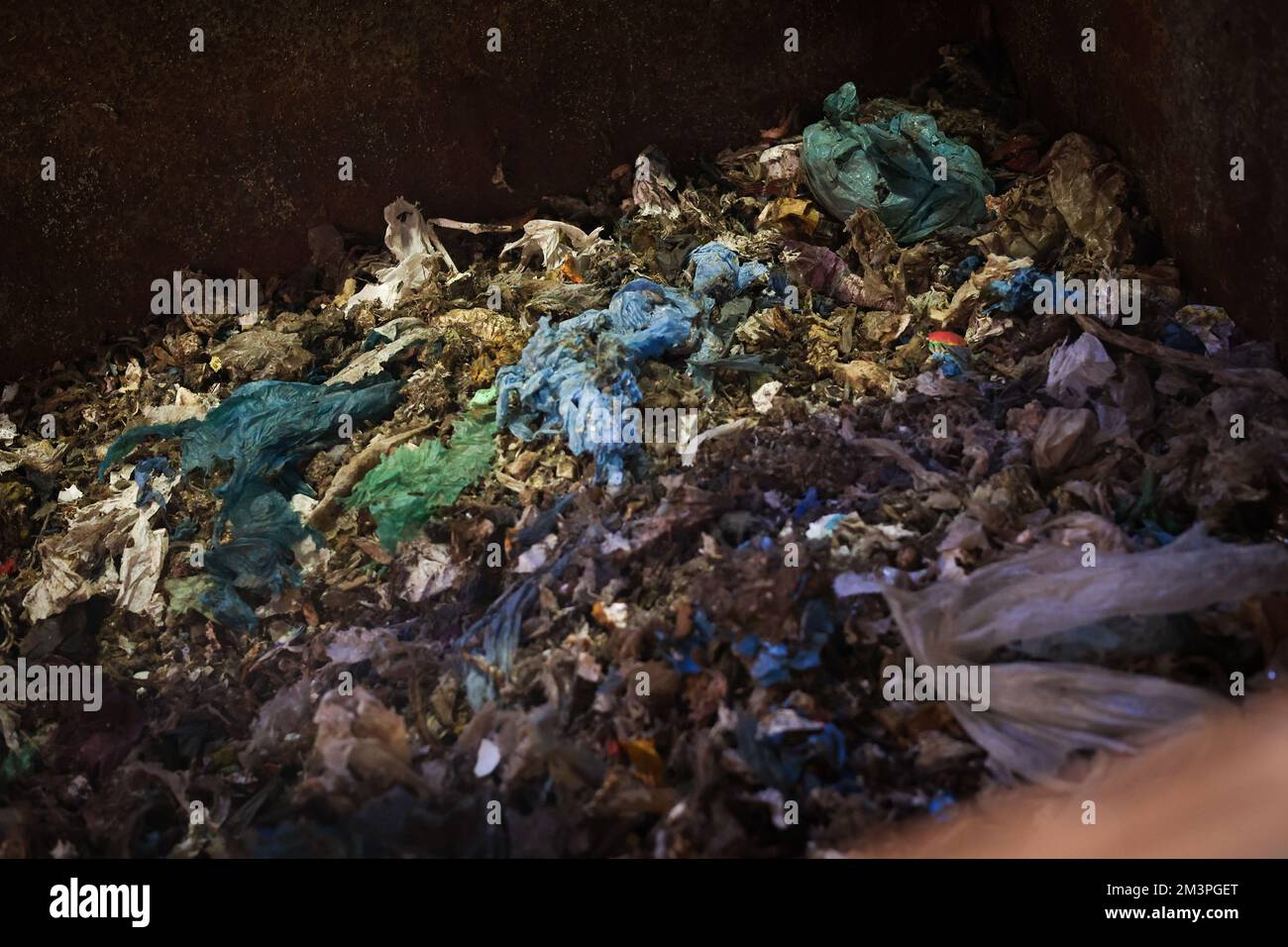Illustration picture shows plastic waste during a visit to the Sinpet Company on day three of a working visit of the Belgian Foreign Minister to Turkey, in Istanbul, Turkey, Friday 16 December 2022. BELGA PHOTO VIRGINIE LEFOUR Credit: Belga News Agency/Alamy Live News Stock Photo