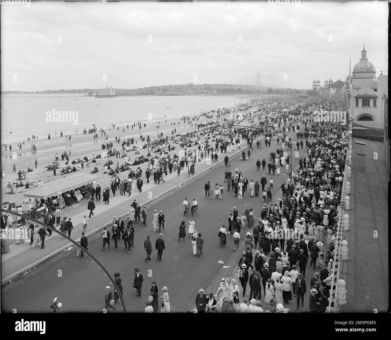 Revere Beach, view of Winthrop , Beaches, Streets. Leon Abdalian