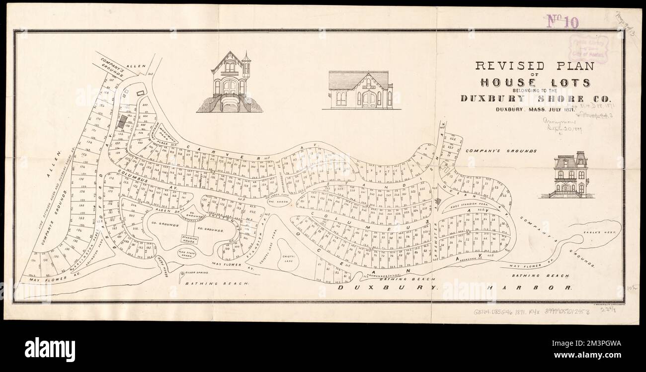 Revised plan of house lots belonging to the Duxbury Shore Co Duxbury