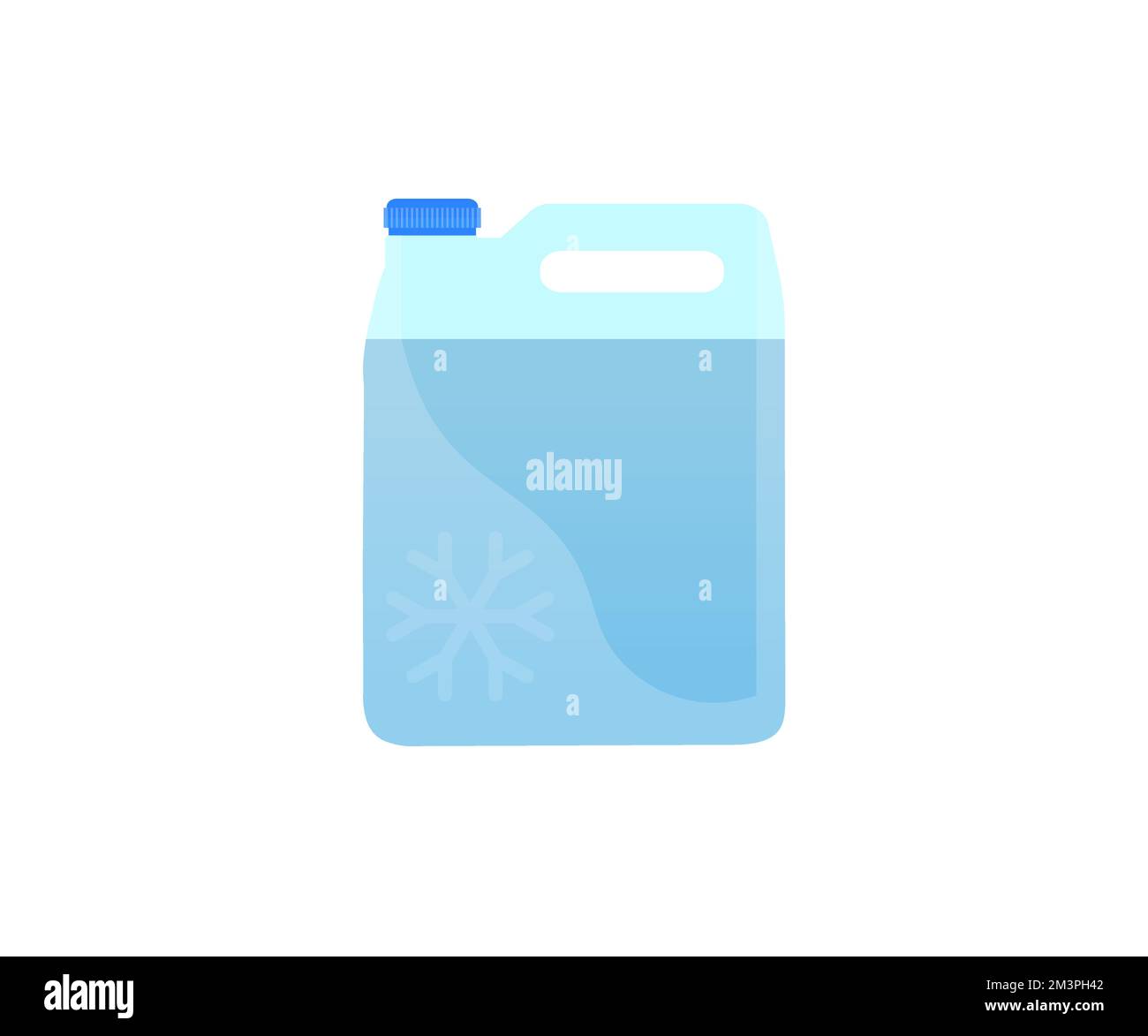 Antifreeze coolant to car 5-liter canister icon design. Antifreeze, Coolant. Car maintenance. Canister of windshield washer. Washer fluid. Stock Vector
