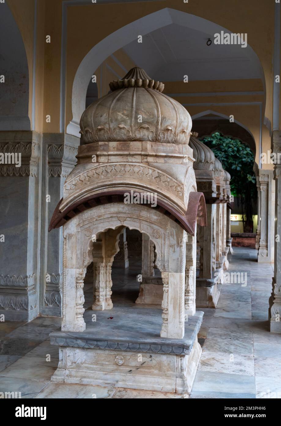 Gaitore Ki Chhatriyan cenotaph, Rajasthan, Jaipur, India Stock Photo