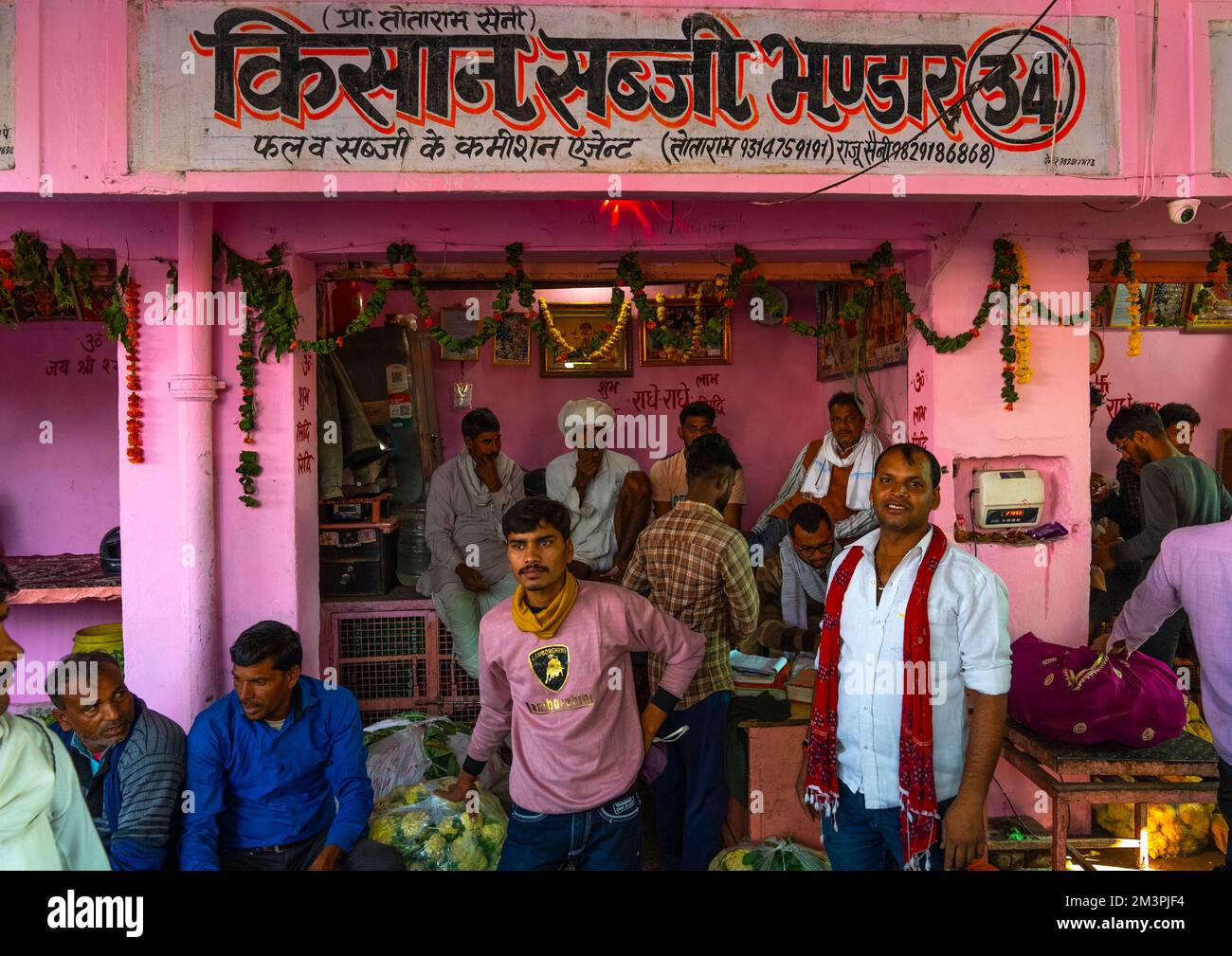 Vegetable Market, Rajasthan, Jaipur, India Stock Photo