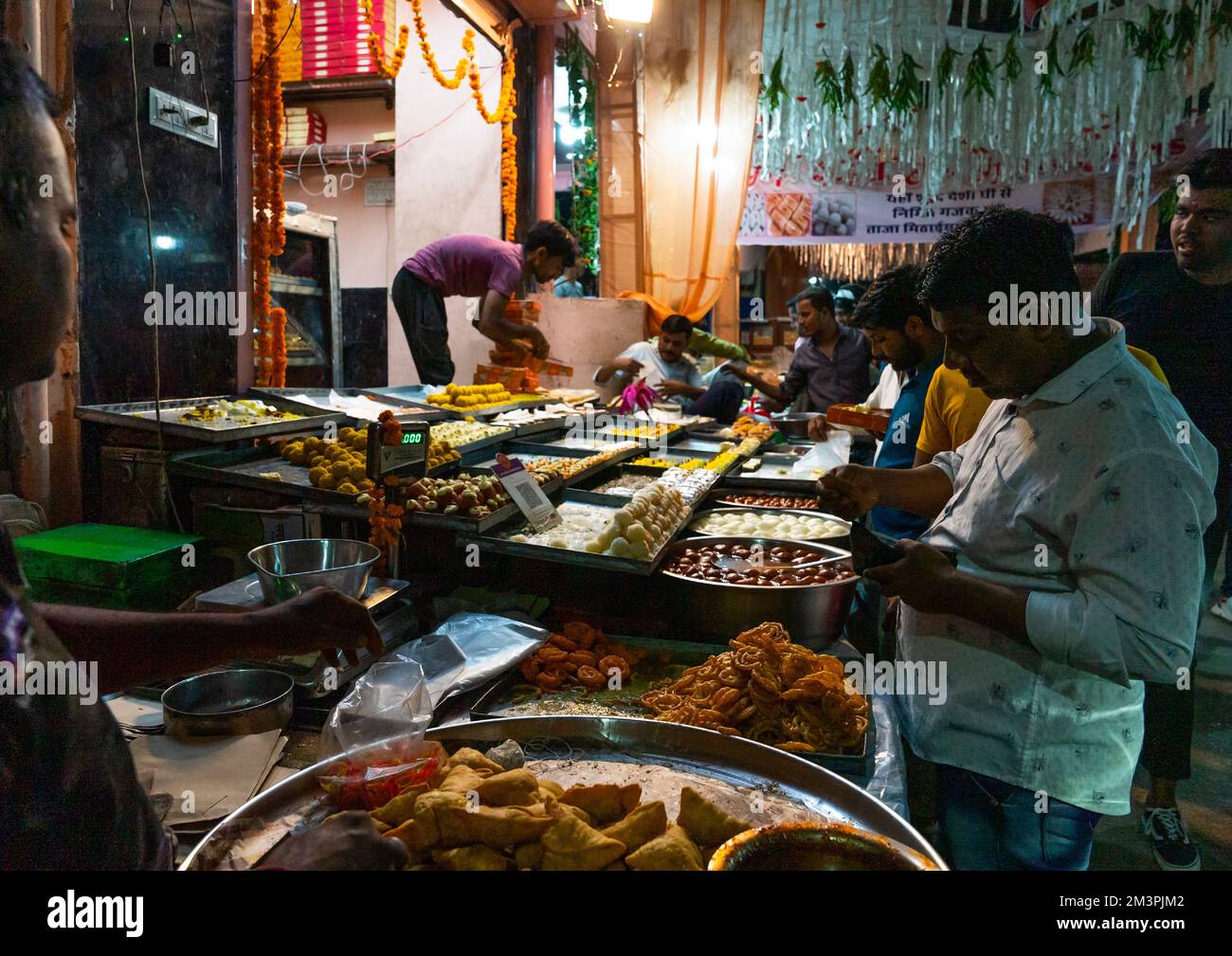 Indian cakes for sale during Diwali festival, Rajasthan, Jaipur, India Stock Photo