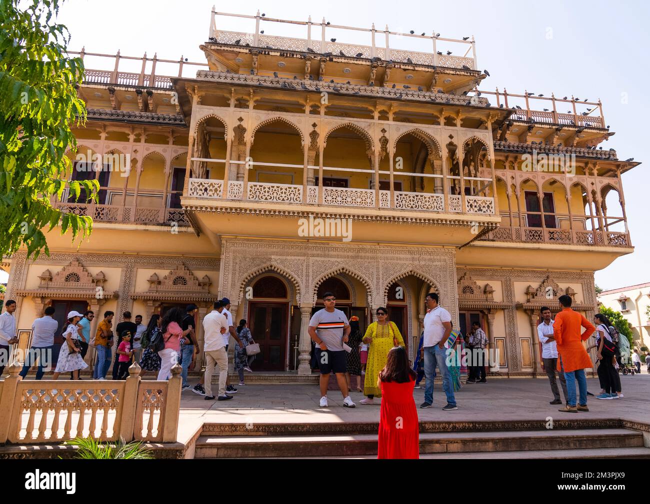 Mubarak Mahal in the city palace, Rajasthan, Jaipur, India Stock Photo