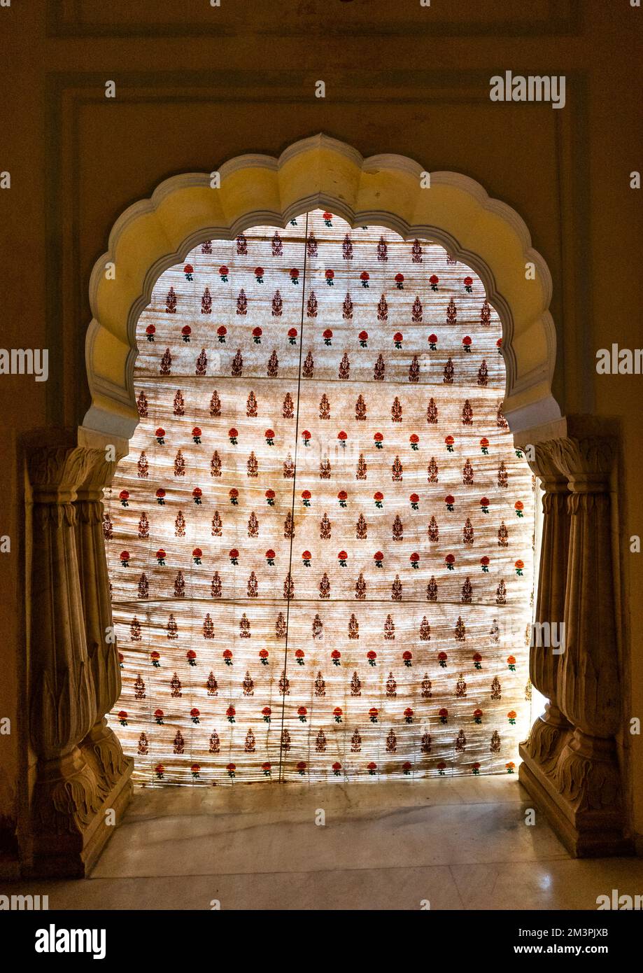 Arch with a curtain in Sarvato Bhadra, Rajasthan, Jaipur, India Stock Photo