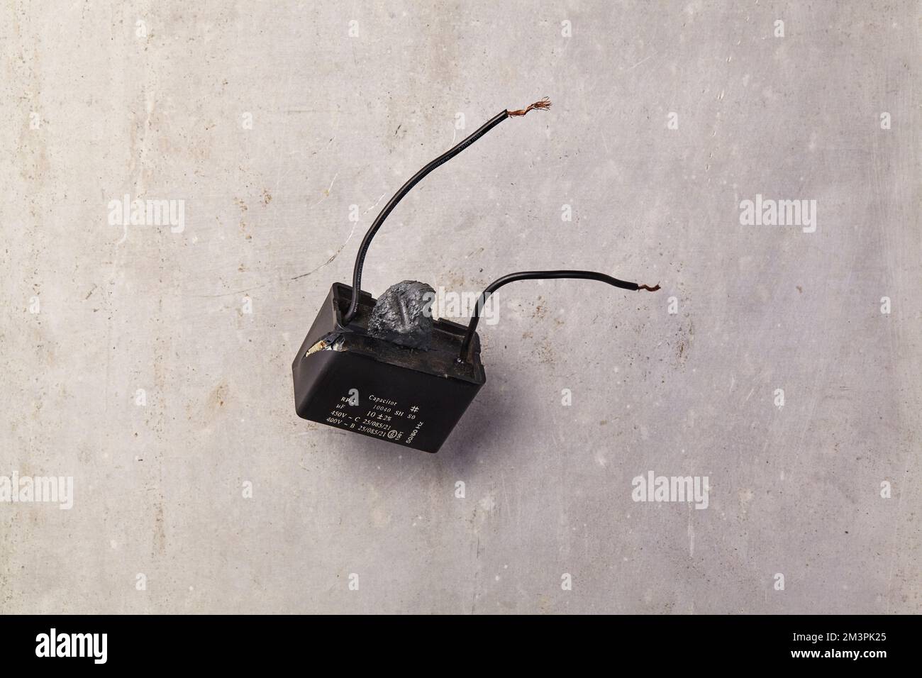 a faulty capacitor that must be replaced Stock Photo Alamy