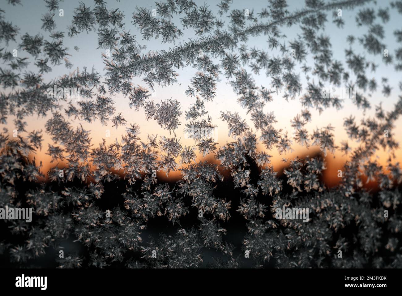 frost painted patterns on the window Stock Photo - Alamy