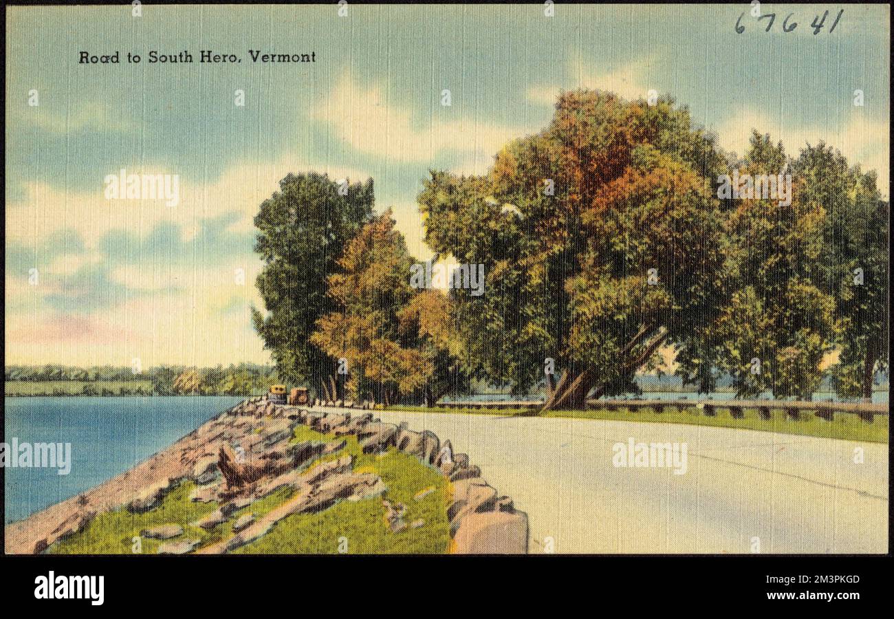 Road to South Hero, Vermont , Roads, Tichnor Brothers Collection