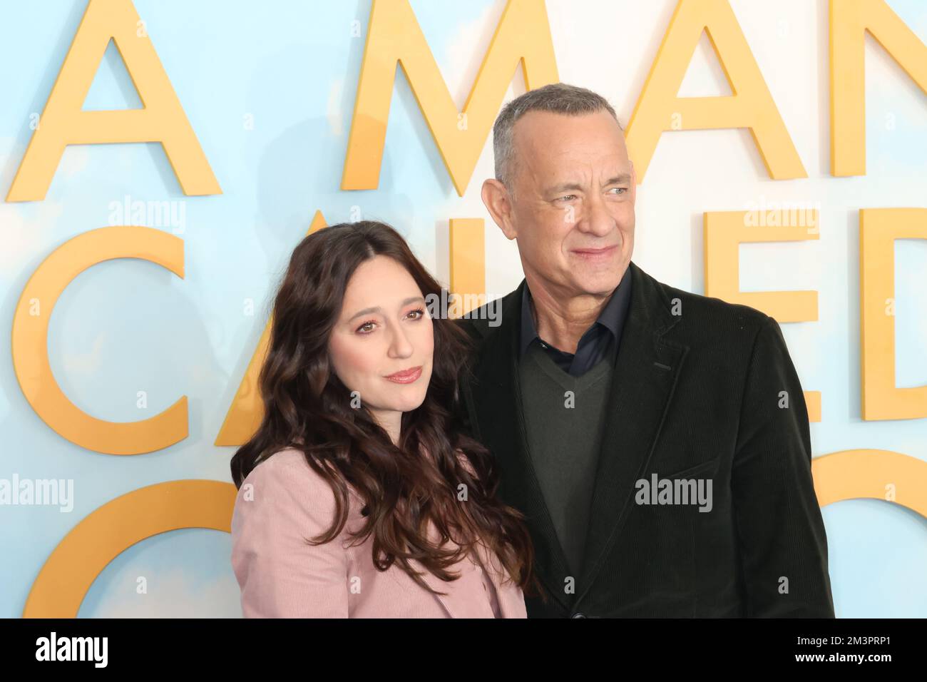 Mariana Trevino and Tom Hanks, A Man Called Otto - Photocall, Corinthia Hotel, London, UK, 16 December 2022, Photo by Richard Goldschmidt Stock Photo