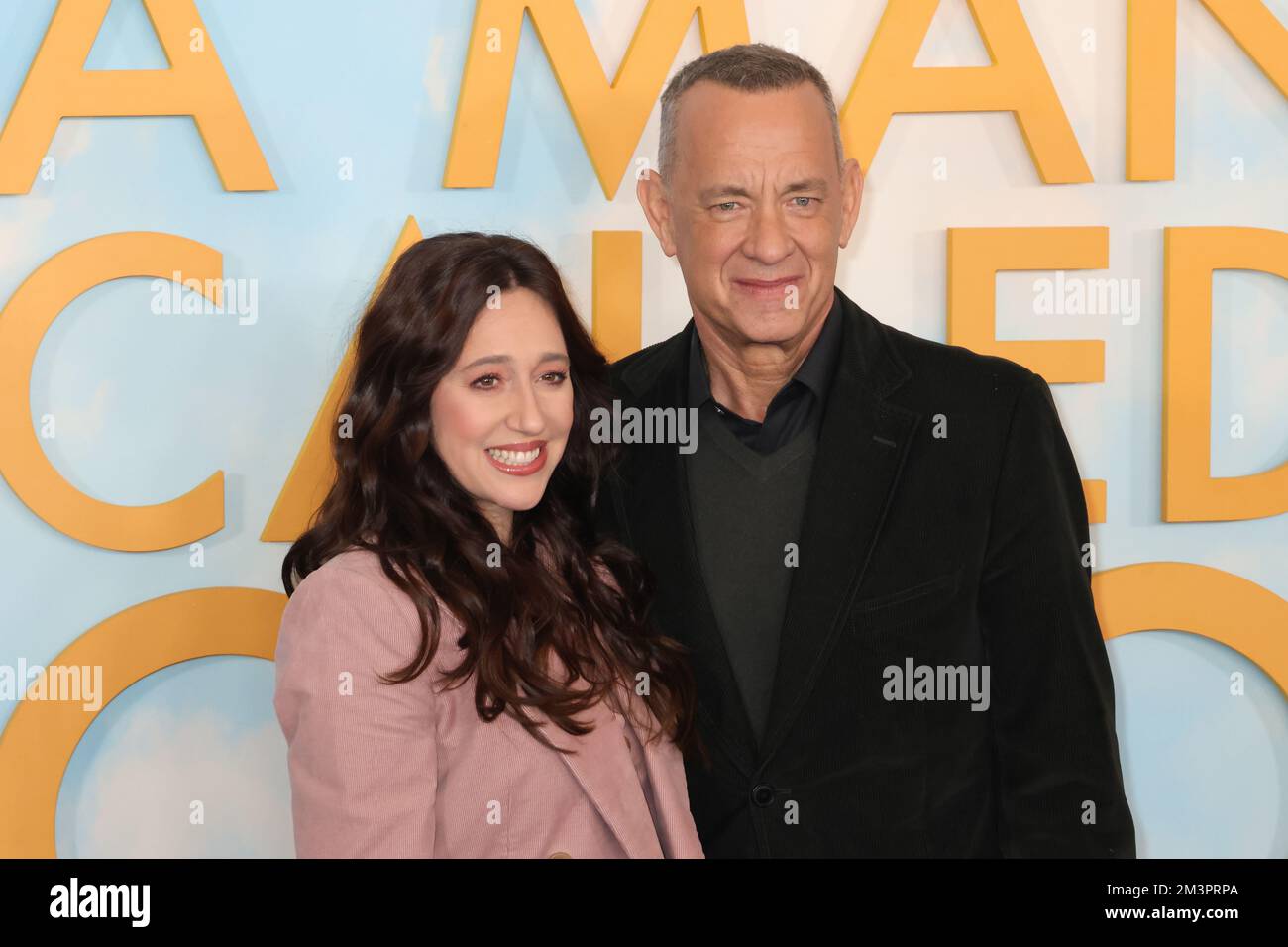 Mariana Trevino and Tom Hanks, A Man Called Otto - Photocall, Corinthia Hotel, London, UK, 16 December 2022, Photo by Richard Goldschmidt Stock Photo