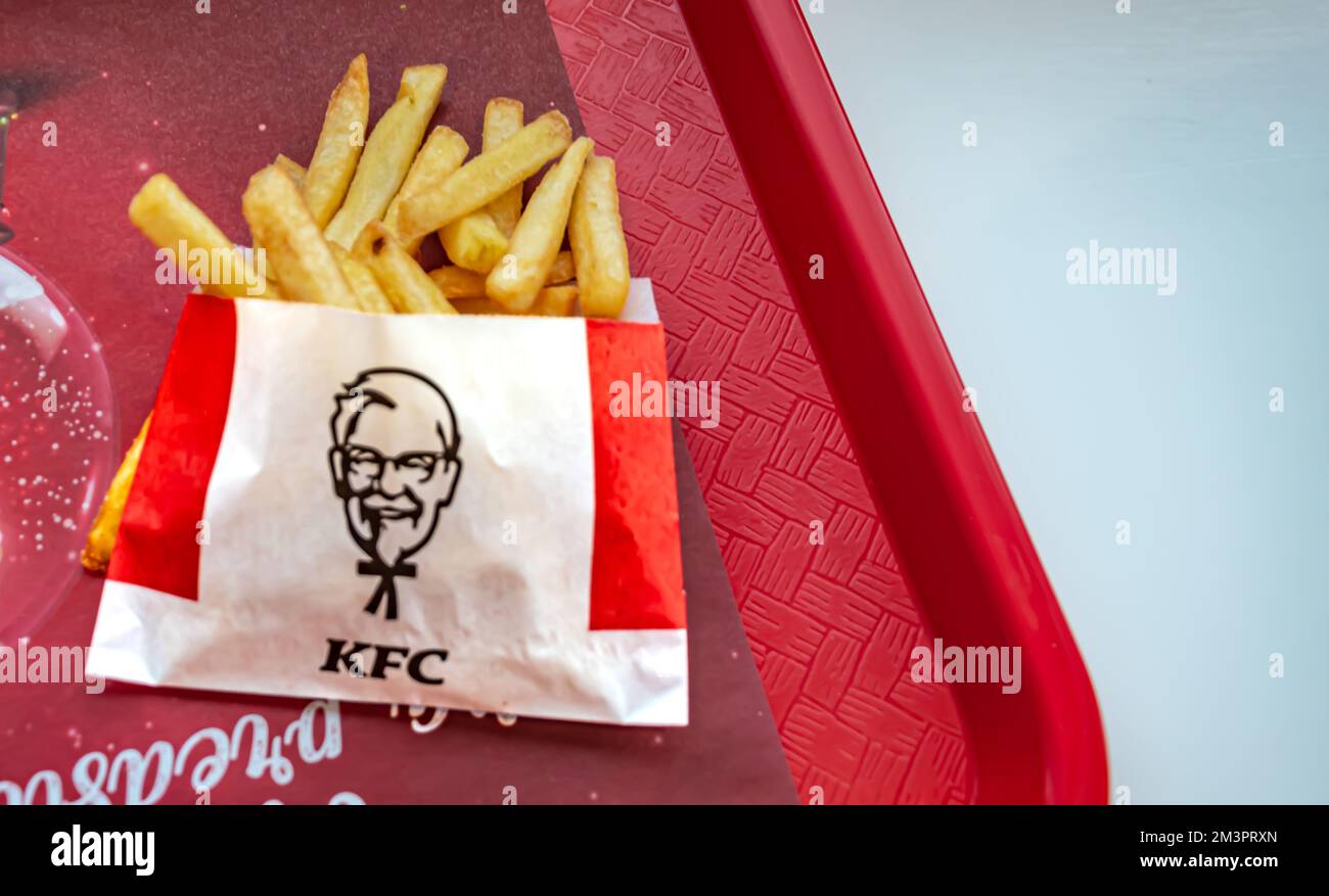 KFC fries in a bag Stock Photo