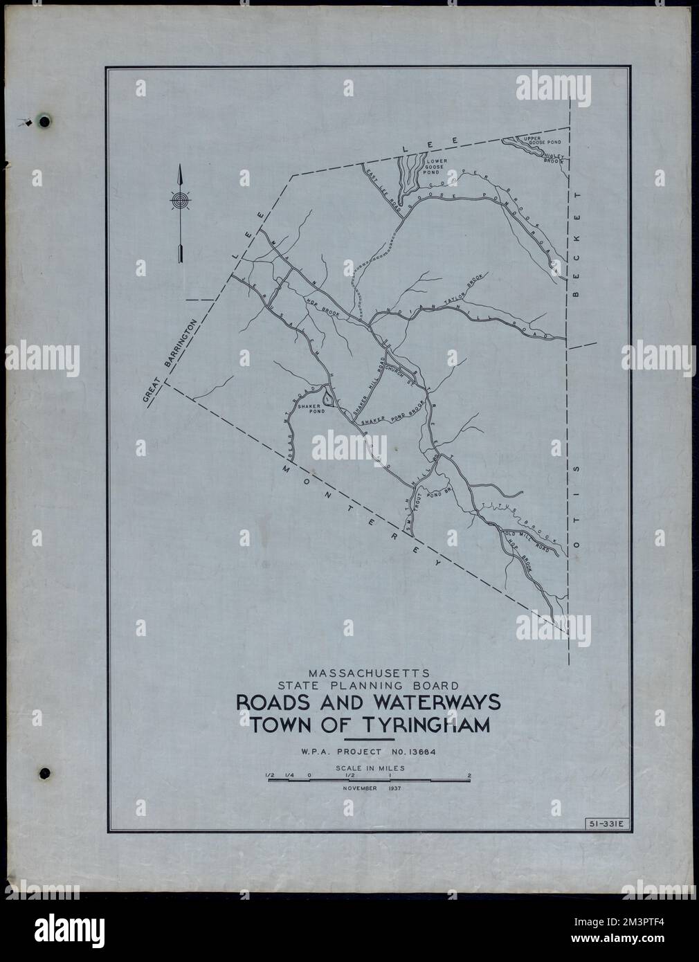 Roads and Waterways Town of Tyringham , Roads, Cities and towns, Land