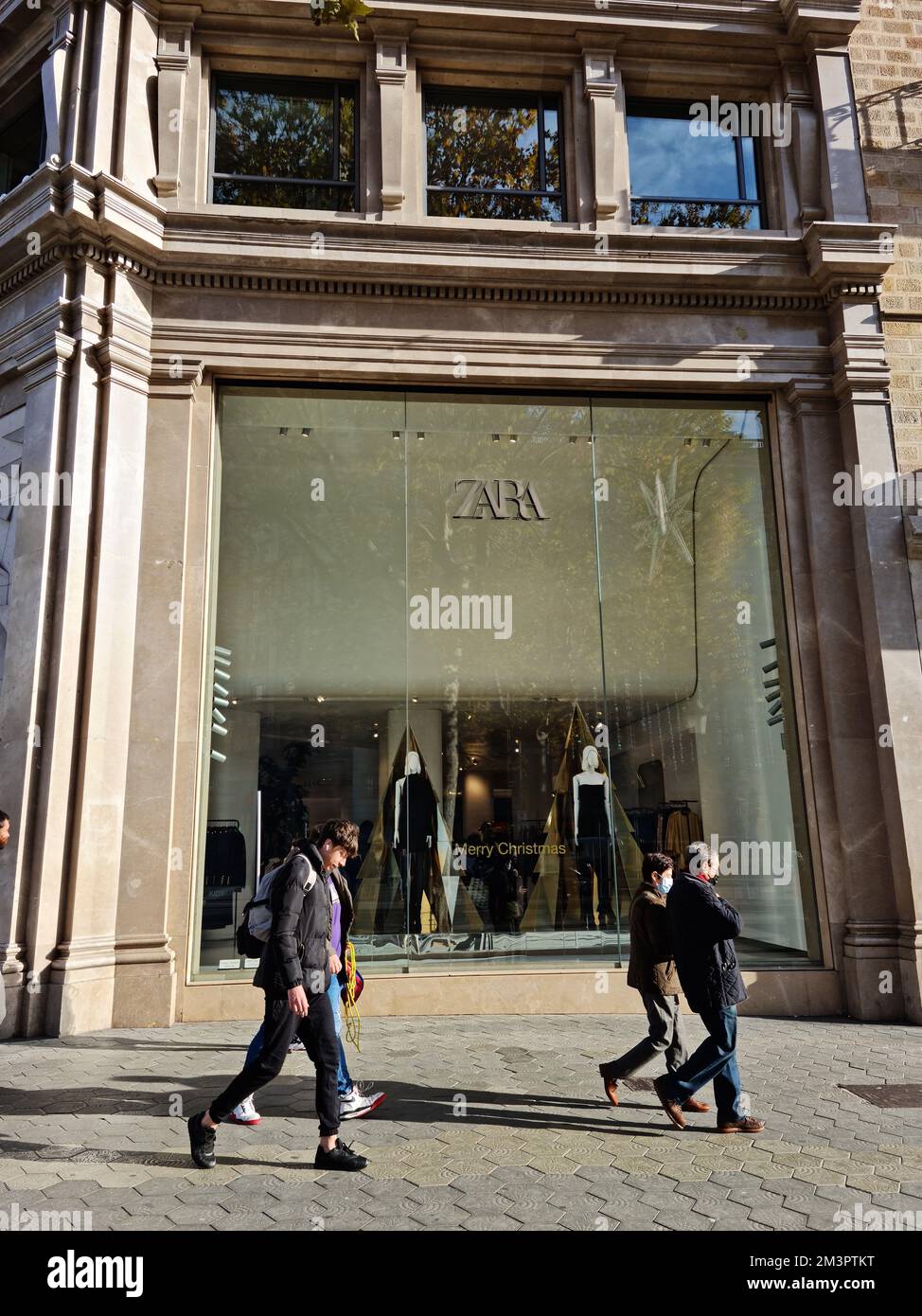 Zara store. Passeig de Gràcia, Barcelona, Catalonia, Spain. Stock Photo
