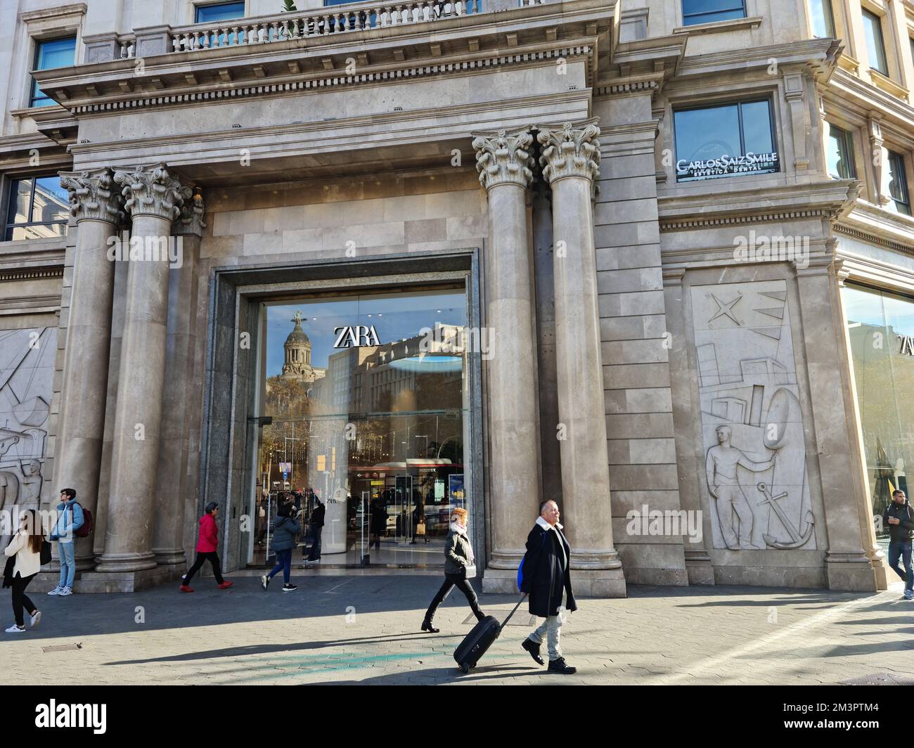 Shopping At Zara Store In Seville Spain Stock Photo - Download