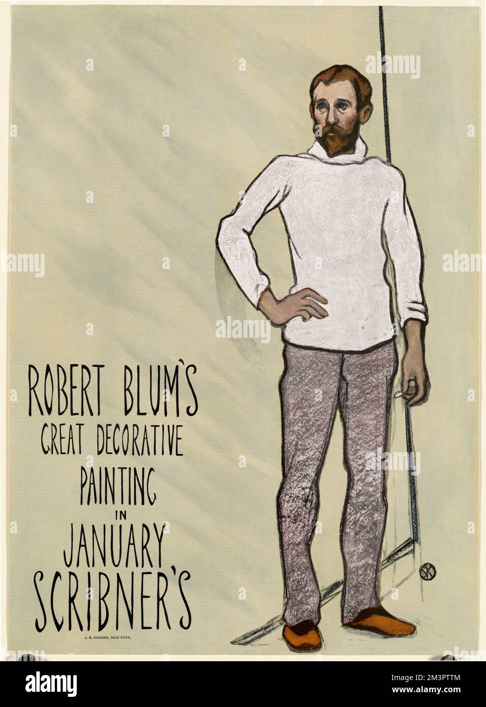 Robert Blum's great decorative painting in January Scribner's , Periodicals, Blum, Robert Frederick, 1857-1903 Stock Photo