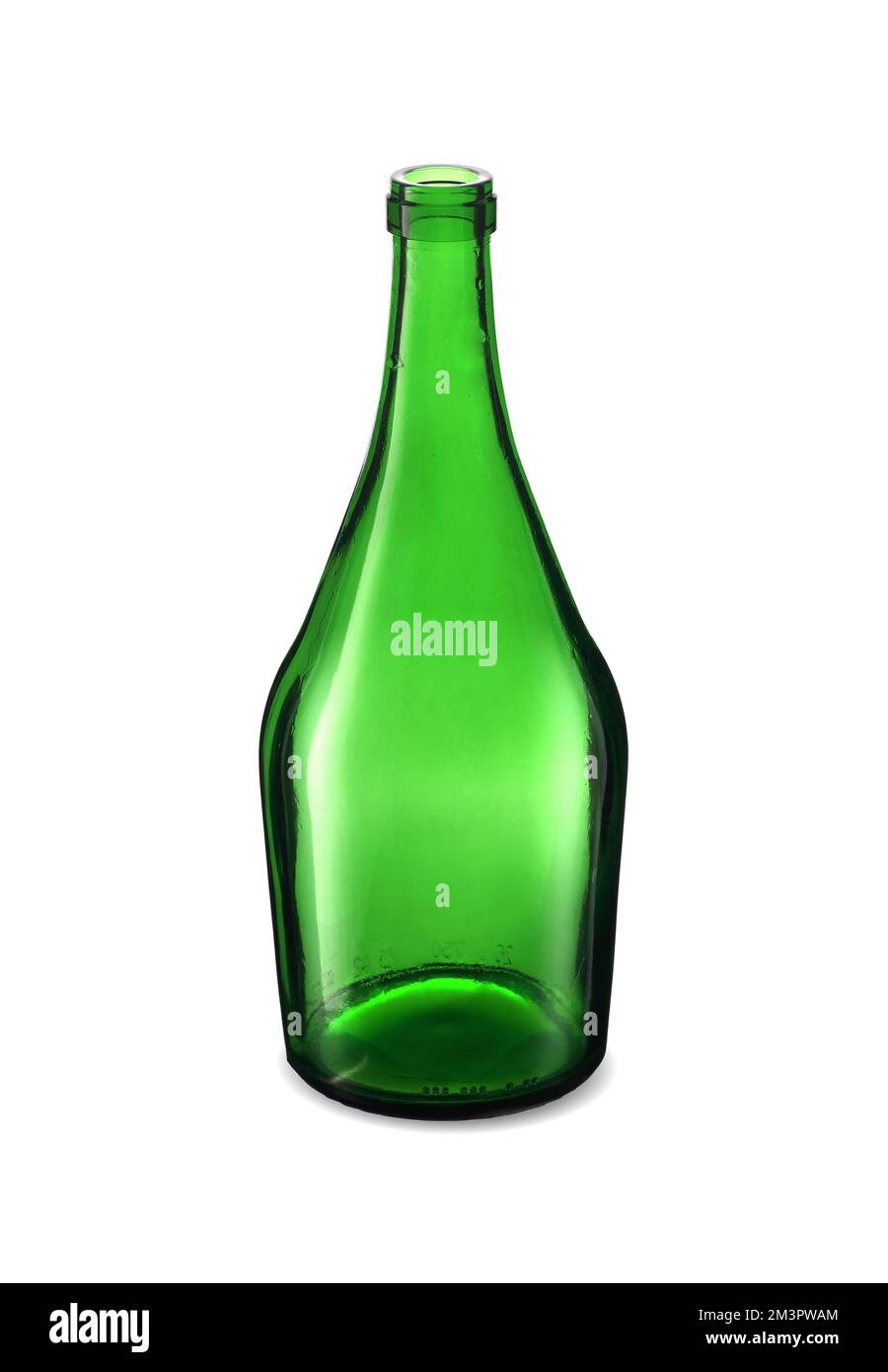 large green alcohol bottle on a white background Stock Photo Alamy