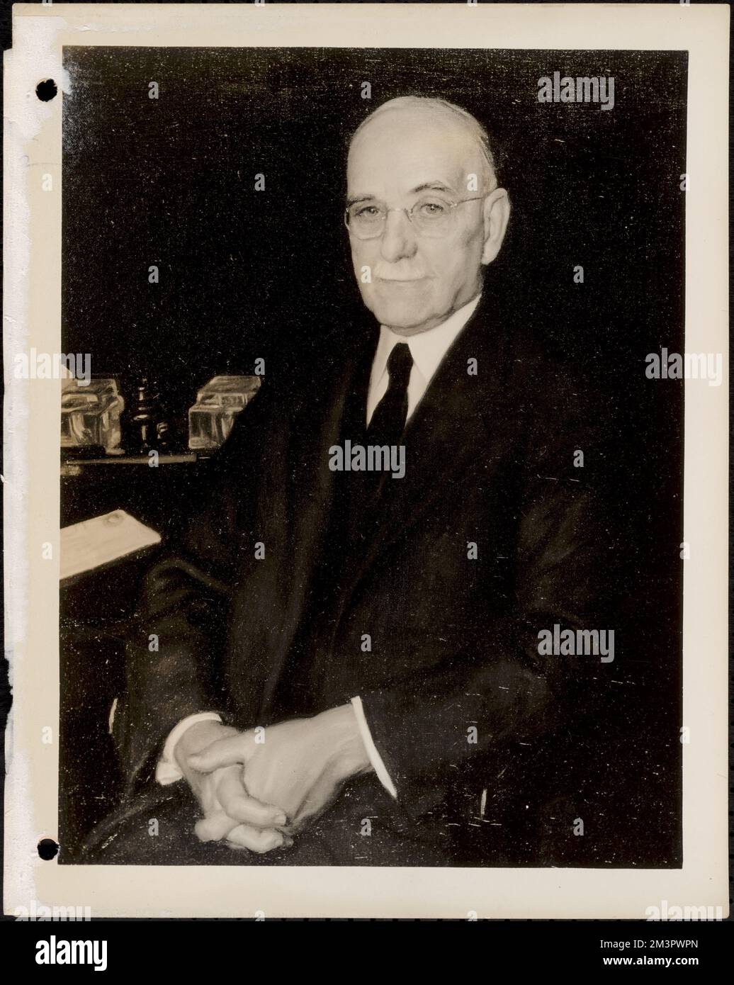 Robert S. Atkins , Posing. The Massachusetts WPA Federal Art Project Photograph Collection Stock Photo