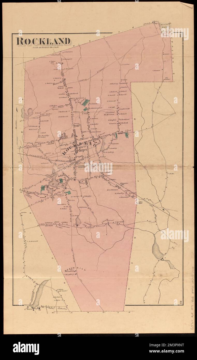 Landowners Map of Rockland, Massachusetts