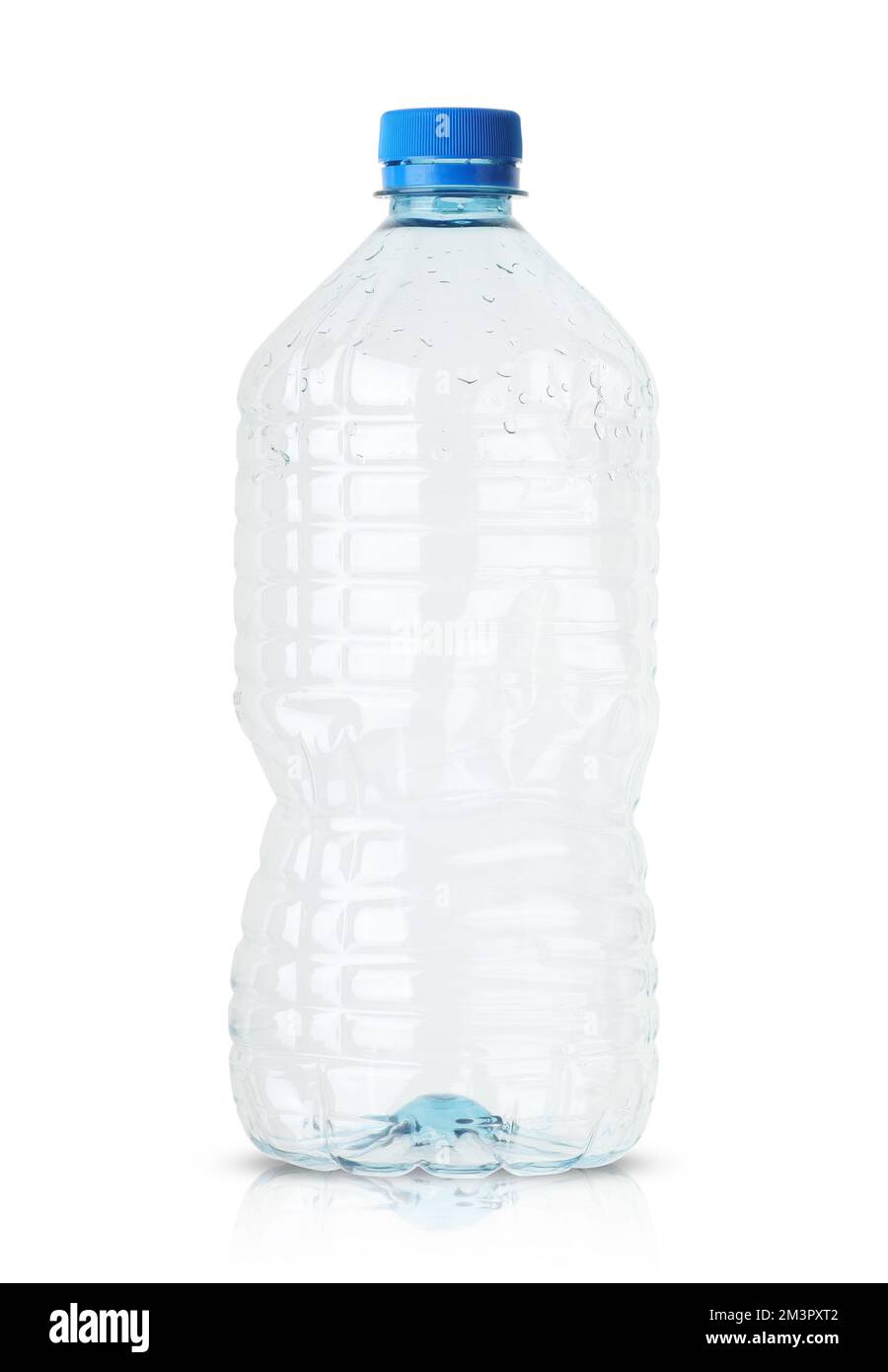 empty plastic water bottle on white background Stock Photo Alamy