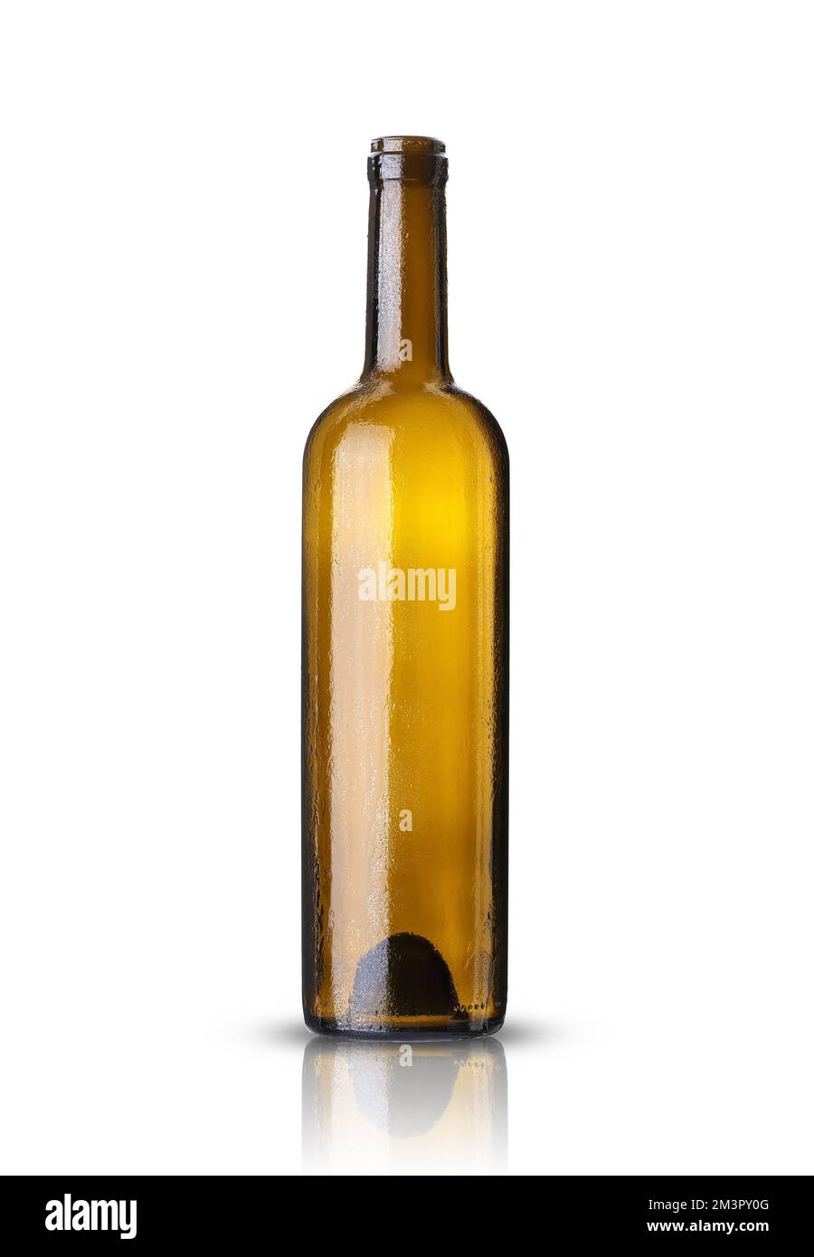 brown empty wine bottle isolated on white background Stock Photo Alamy