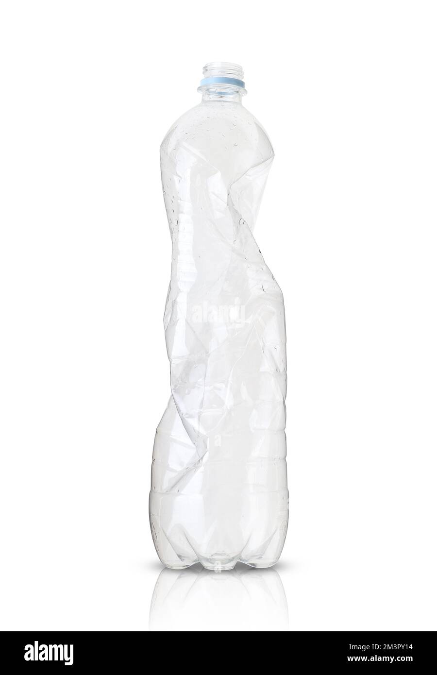 large empty water bottle on a white background Stock Photo