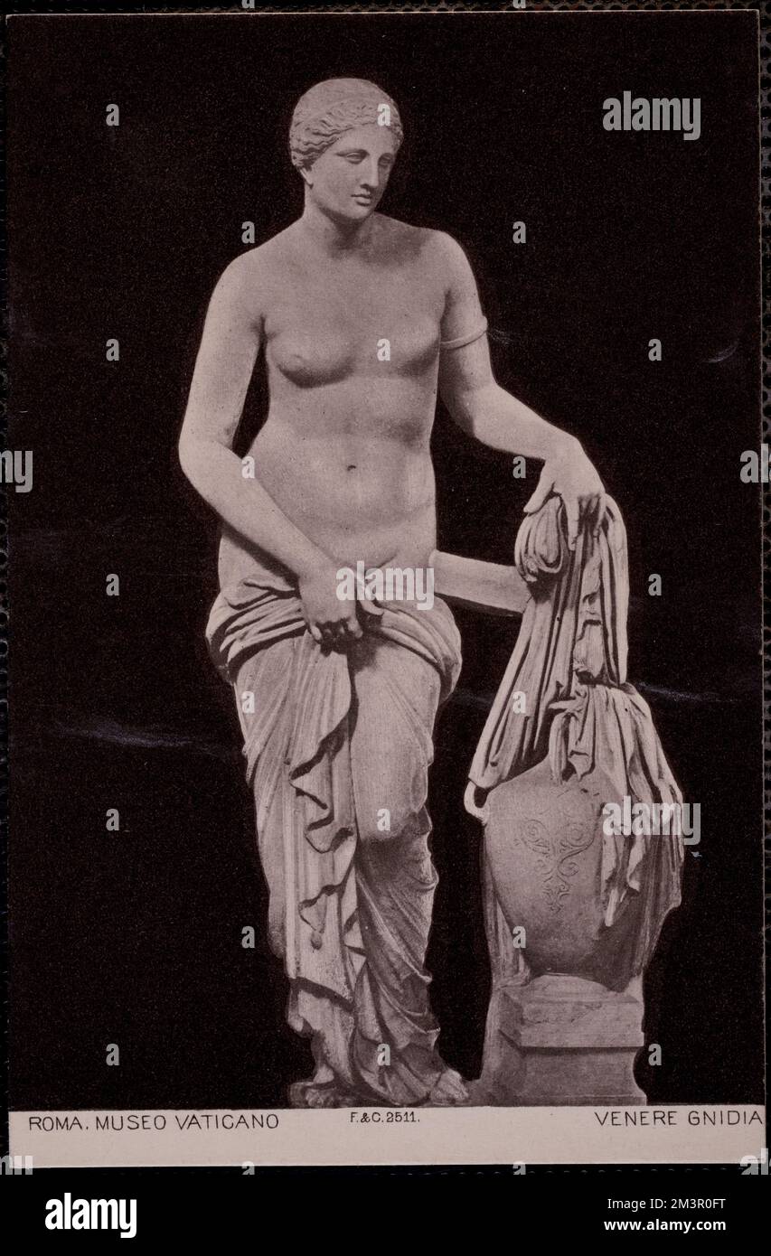 Roma. Museo Vaticano. Venere Gnidia , Sculpture, Antiquities, Goddesses, Aphrodite Greek deity. Nicholas Catsimpoolas Collection Stock Photo