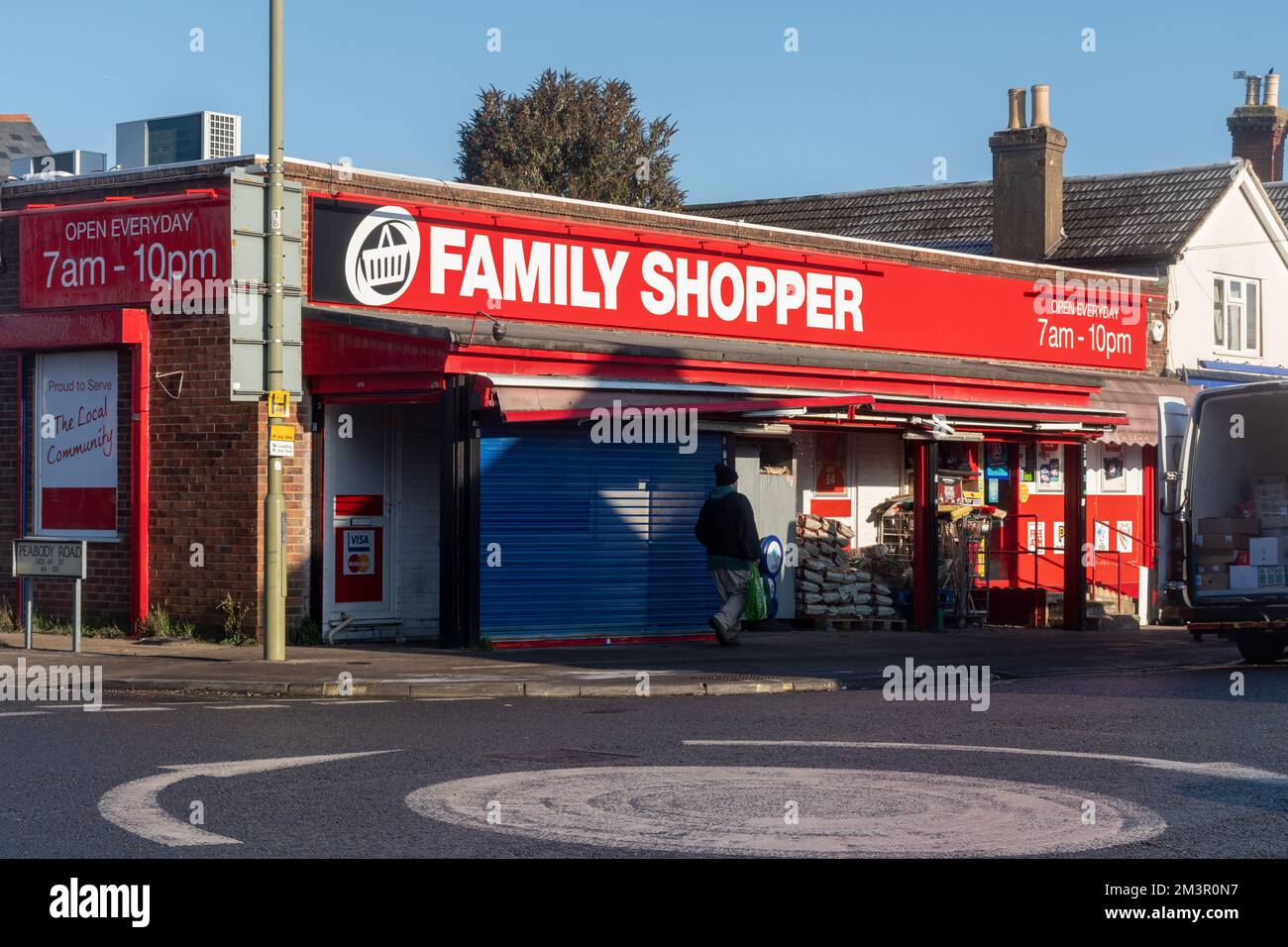 Family Shopper convenience store or corner shop in Farnborough, Hampshire, England, UK Stock Photo
