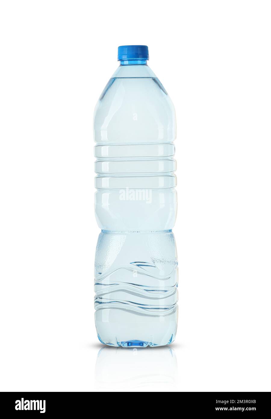 large plastic bottle with mineral water on a white background Stock