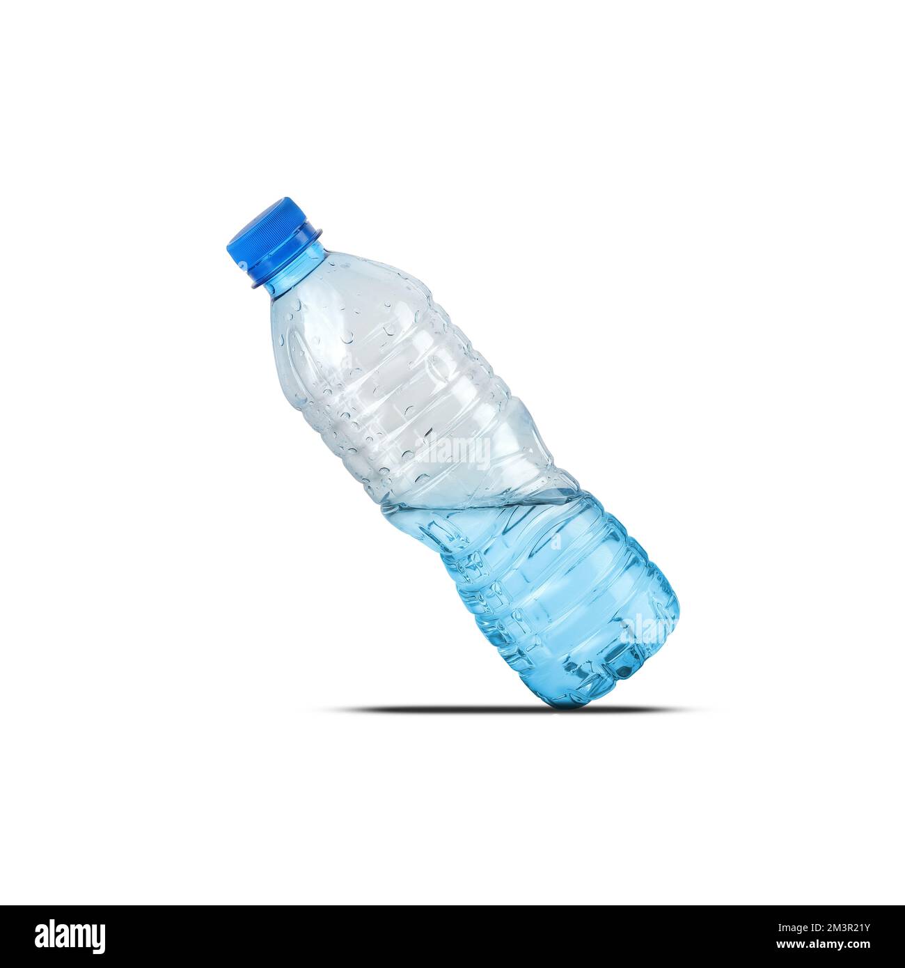 plastic tilted water bottle isolated on white Stock Photo Alamy