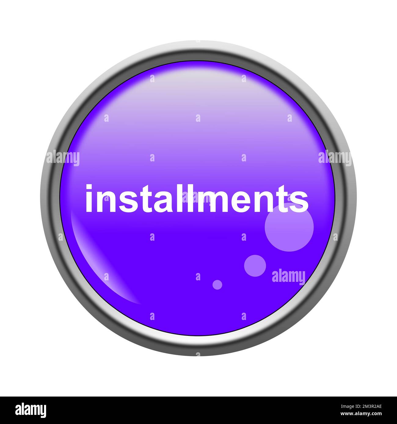 blue installment button on white background Stock Photo - Alamy