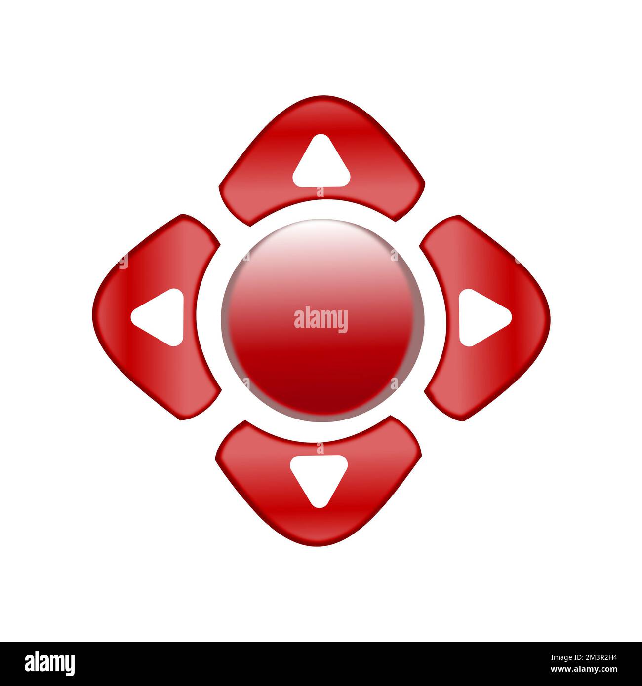 Red Menu Button With Arrows On White Background Stock Photo Alamy