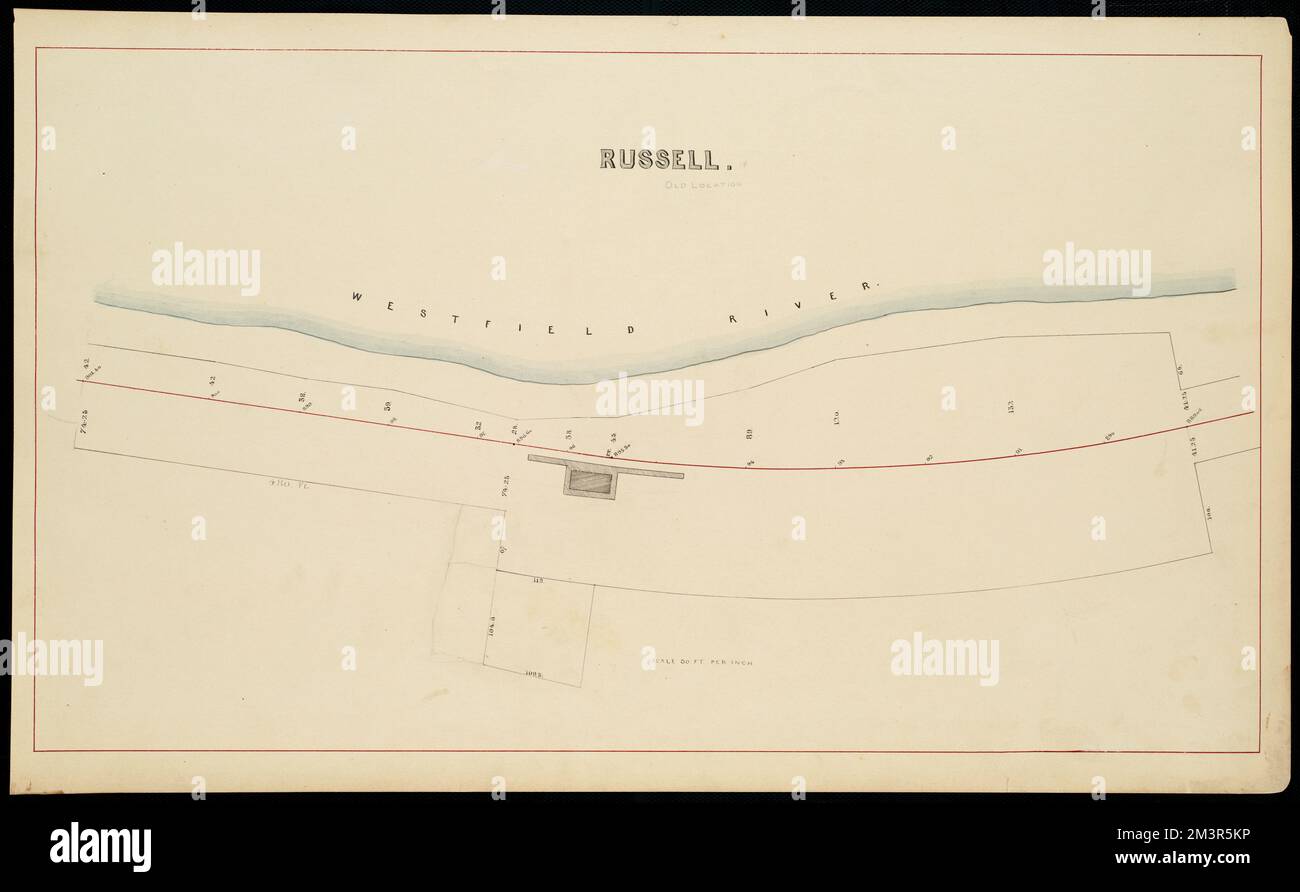 Russell , Russell Mass., Maps, Railroads, Massachusetts, Russell, Maps