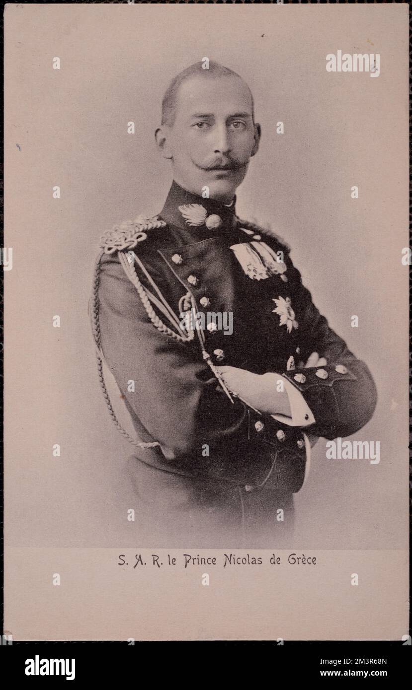 S. A. R. le Prince Nicolas de Grèce , Princes, Nikolaos, Prince of Greece, 1872-1936. Nicholas Catsimpoolas Collection Stock Photo