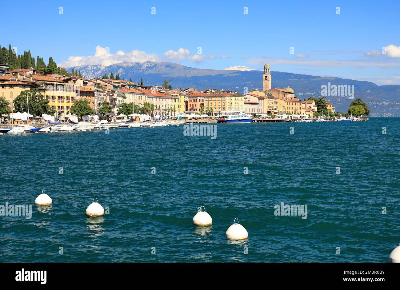 View of the historic part of Salo on Lake Garda. Stock Photo
