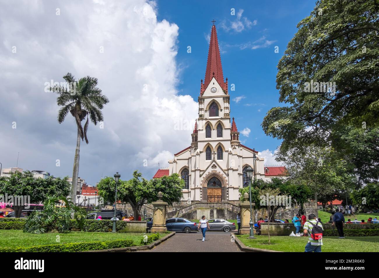 Church of La Merced and Parque Braulio Carrillo Colina in the historic center of the city of San José, Costa Rica Stock Photo