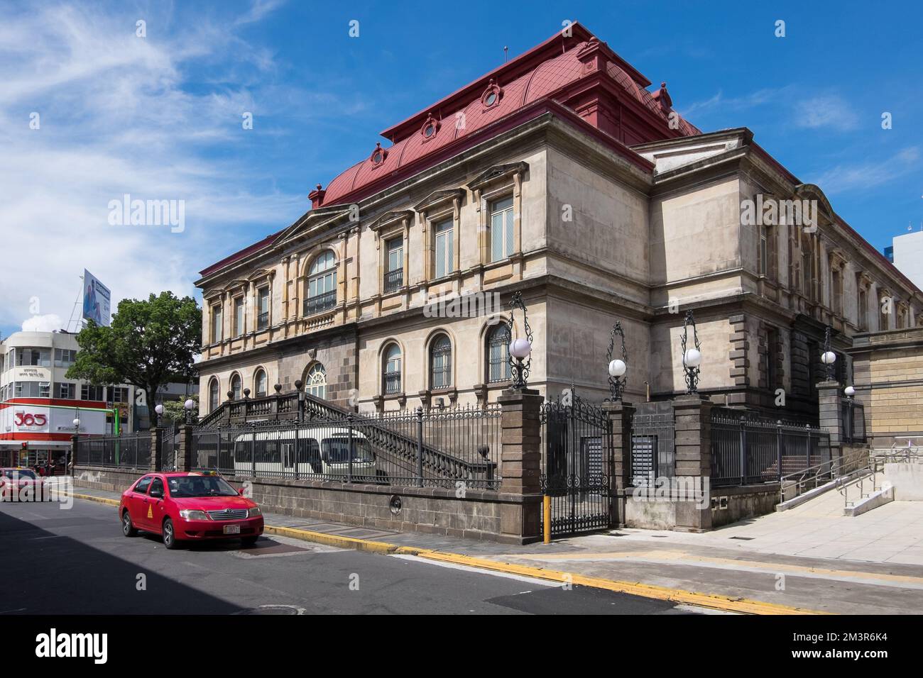 National Theater building in the historic center of the city of San José in Costa Rica Stock Photo