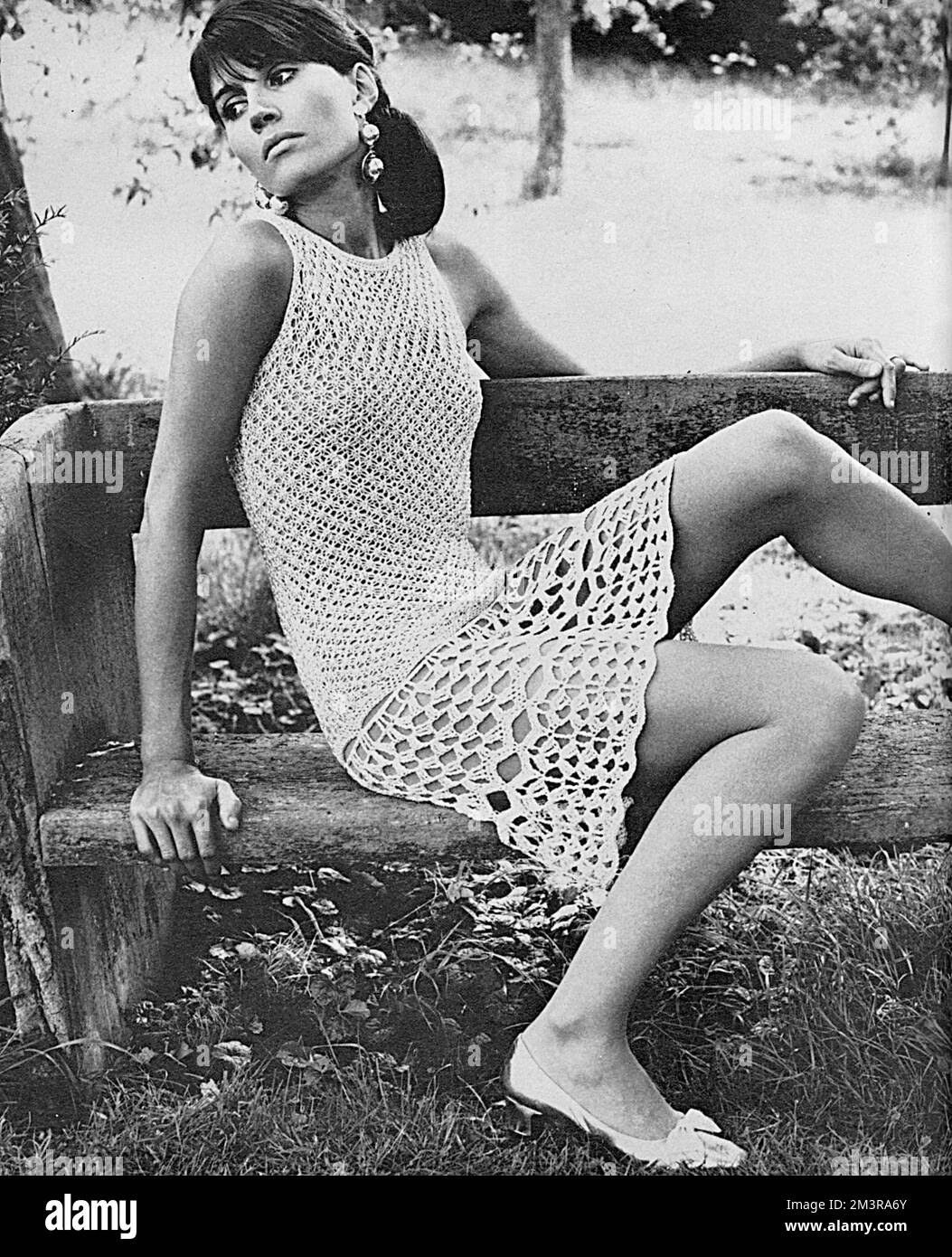 Vintage 60's Louis Feraud Fringe Maxi Dress in White Small 