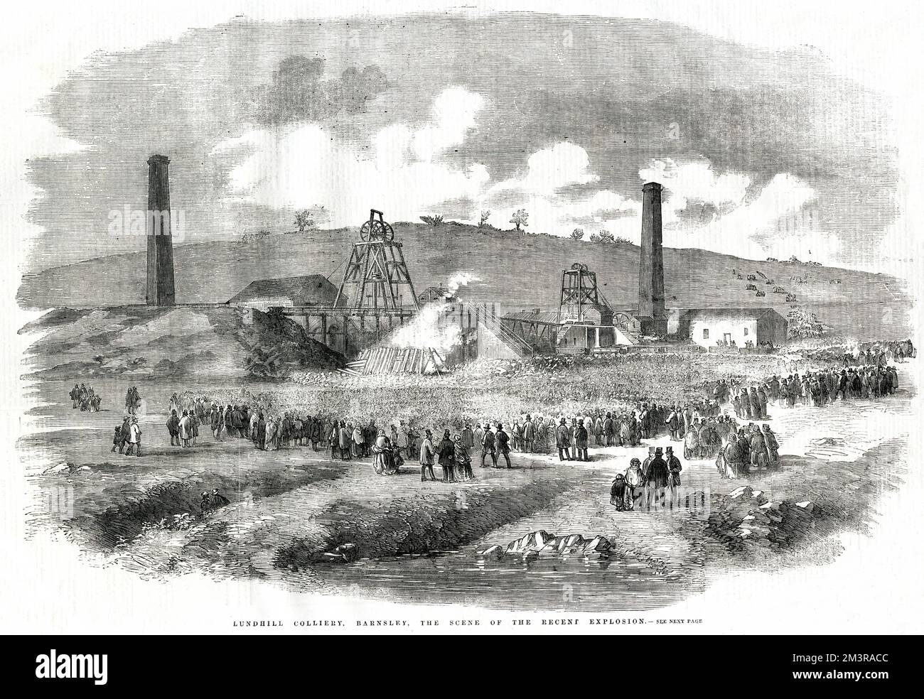 Lung Hill Colliery 1857 Stock Photo