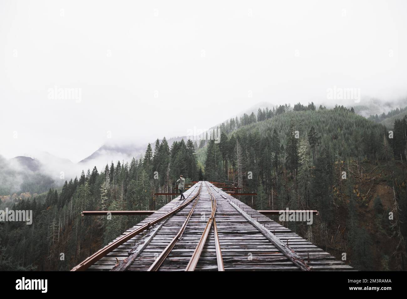 Person railroad bridge high hi-res stock photography and images - Alamy