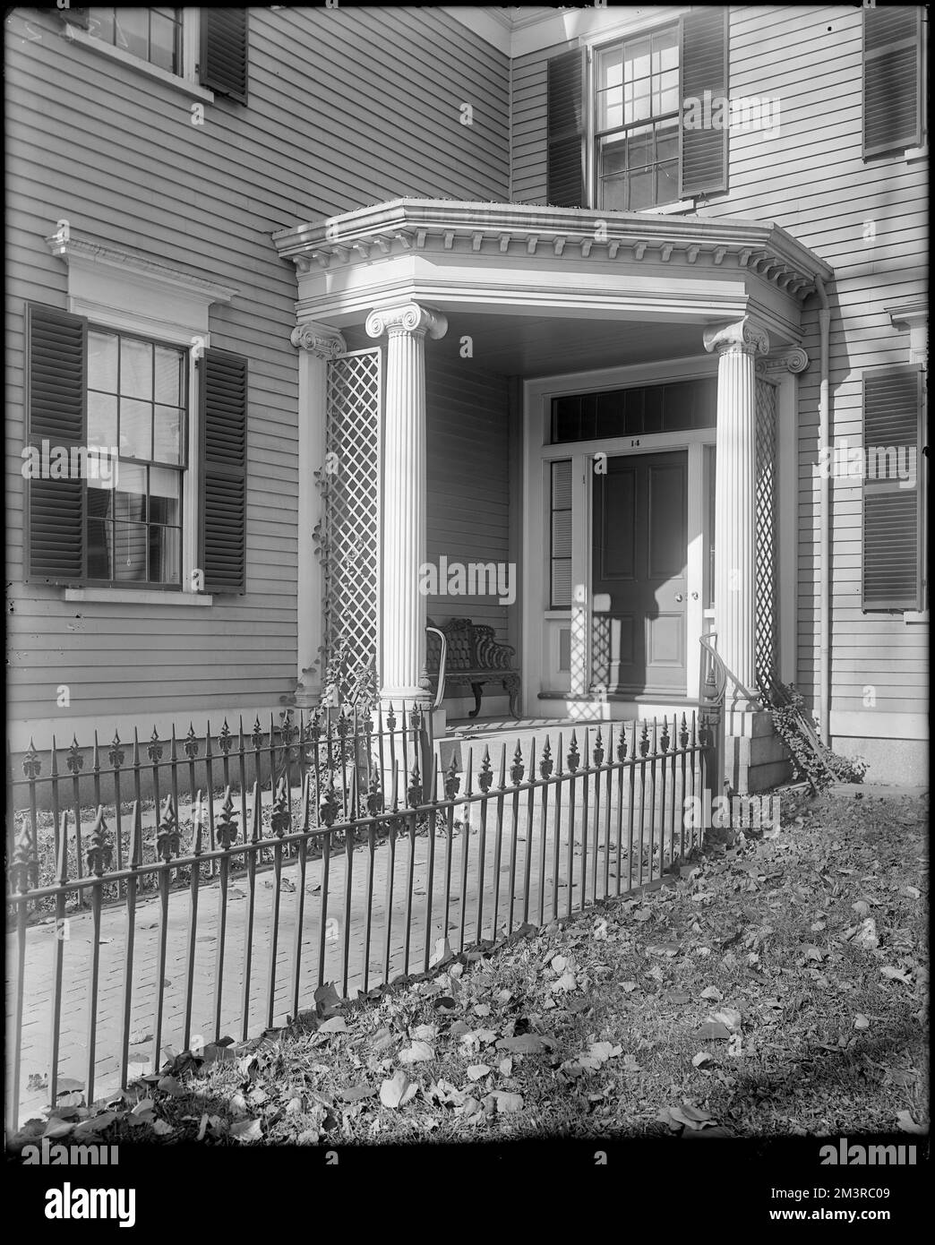 Salem, 14 Chestnut Street, exterior detail, front entry, Francis H. Lee