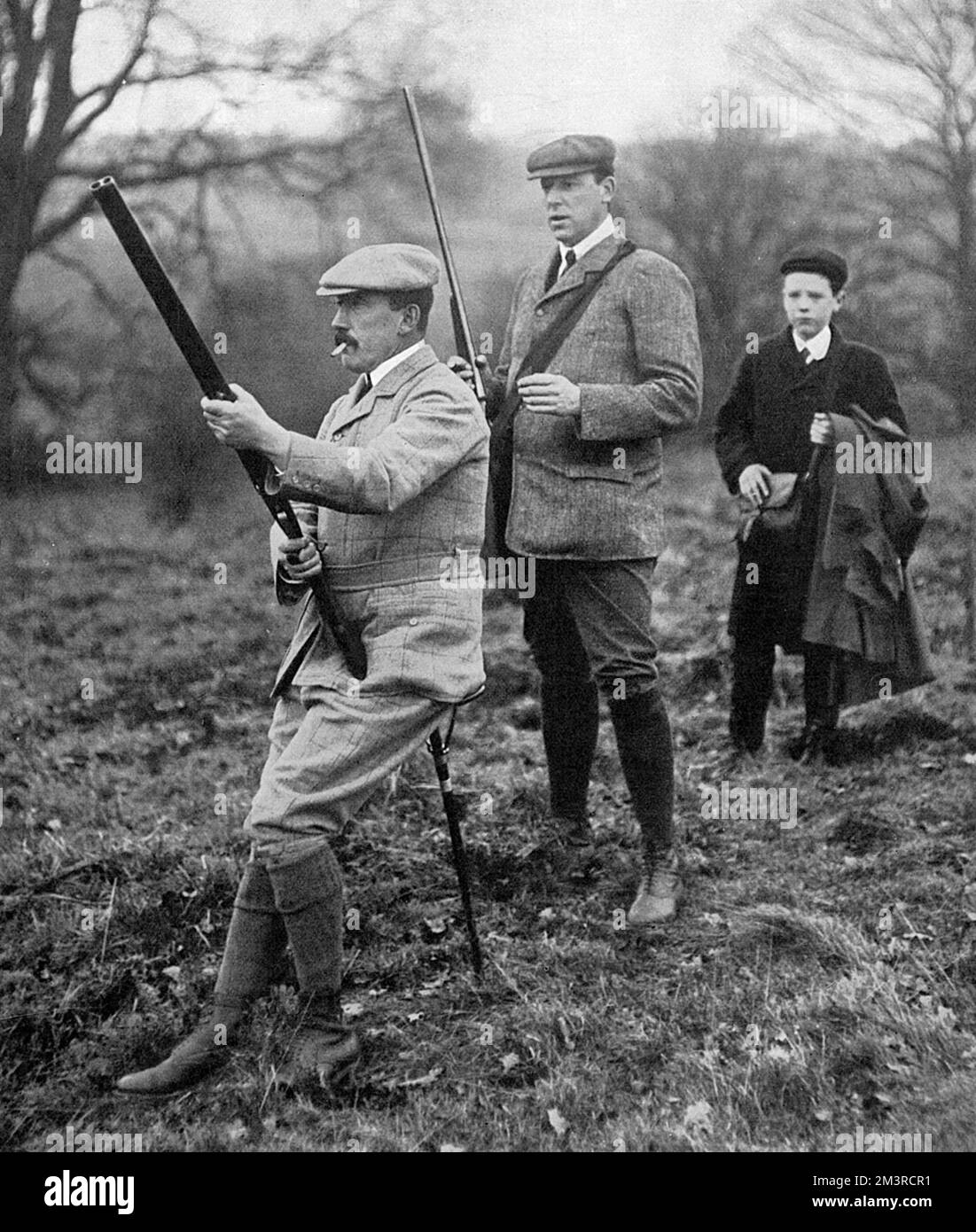 Albert, Duke of Schleswig-Holstein (1869-1931), second son of Prince and Princess Christian (Princess Helena) and grandson of Queen Victoria pictured at Barn Hall, Beaconsfield where he was part of Lord Burnham's shooting party.     Date: 1910 Stock Photo