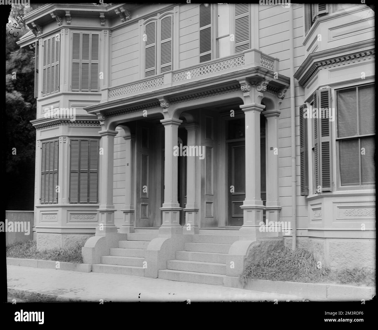Salem, 2 and 4 Brown Street, exterior detail, Kimball house and Nichols