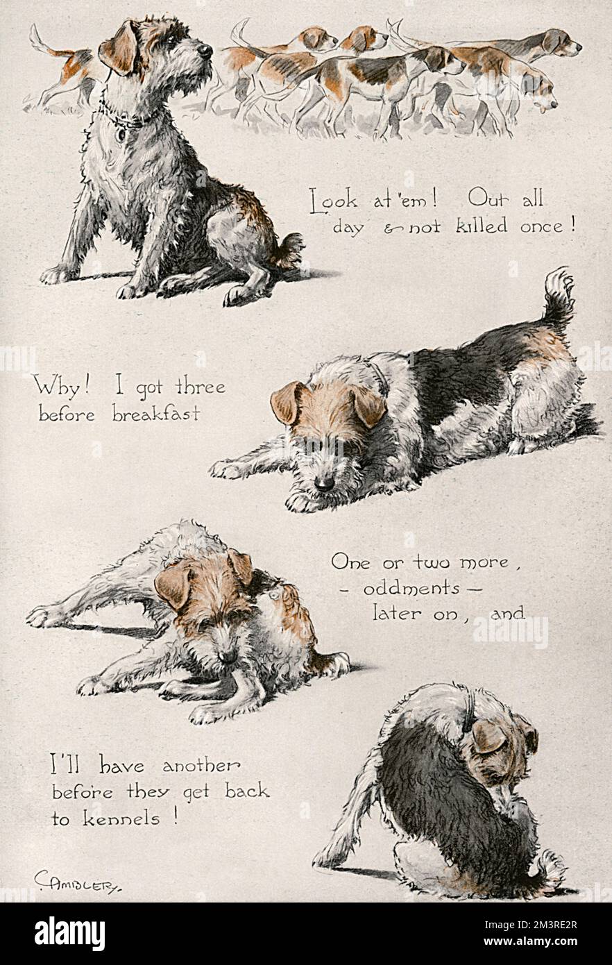 Good Hunting by C. Ambler in the Tatler, 1931 Stock Photo