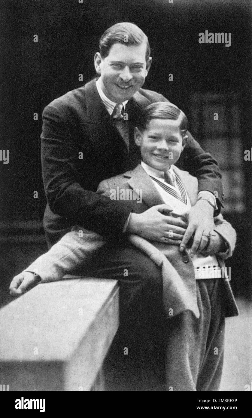 Photograph of King Carol of Romania (1893-1953) and his son, Crown ...