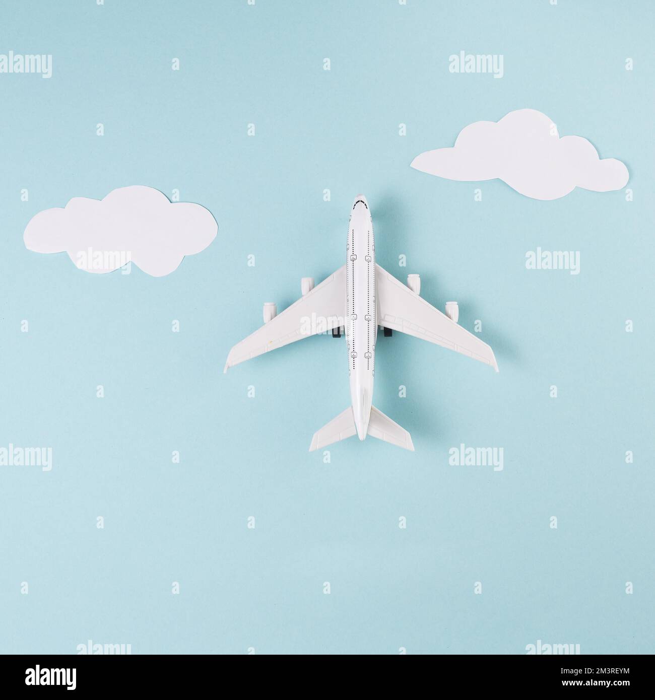 Toy plane clouds blue background. Resolution and high quality beautiful